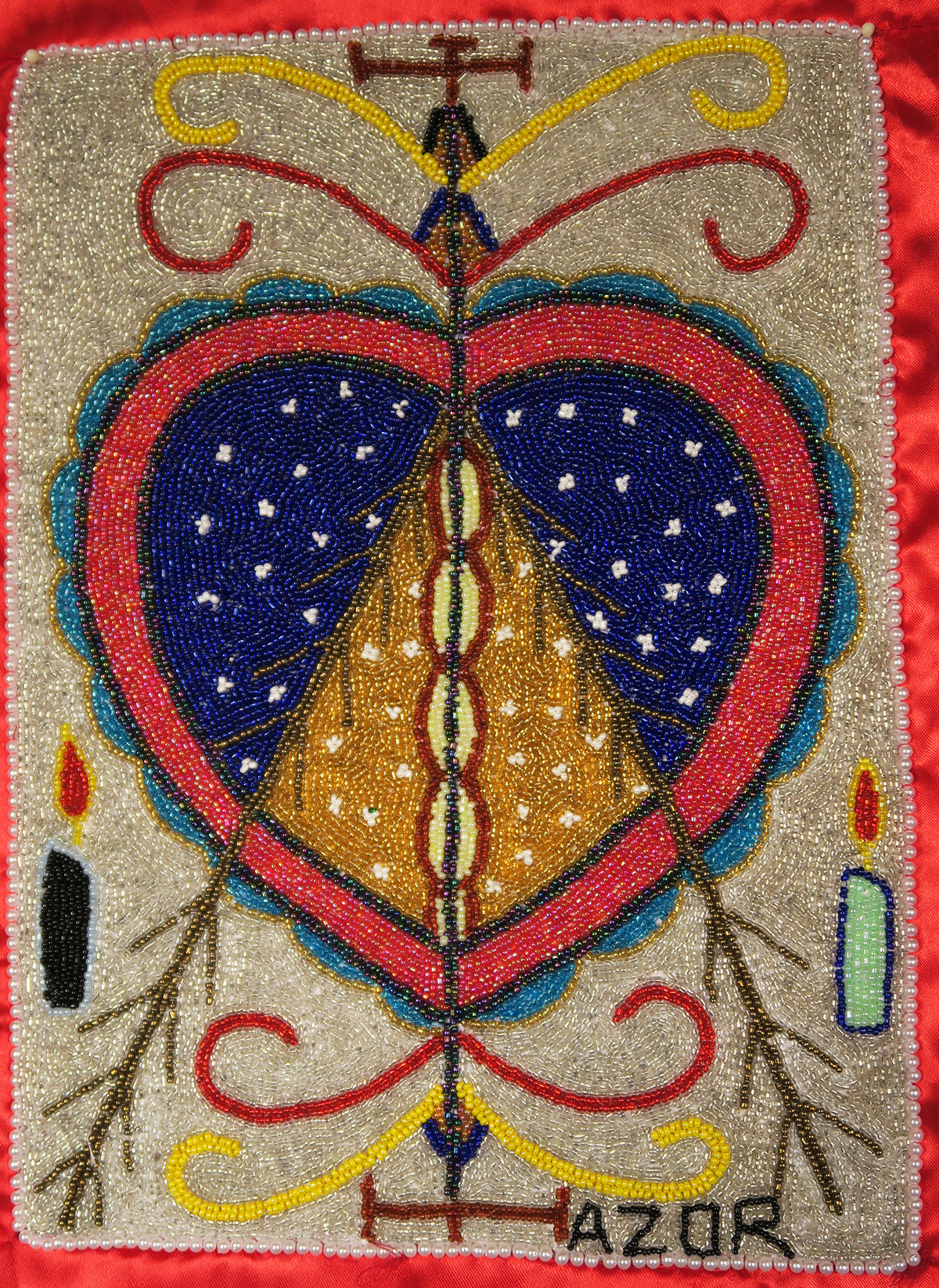 Erzulie Freda Beaded Vodou Flag