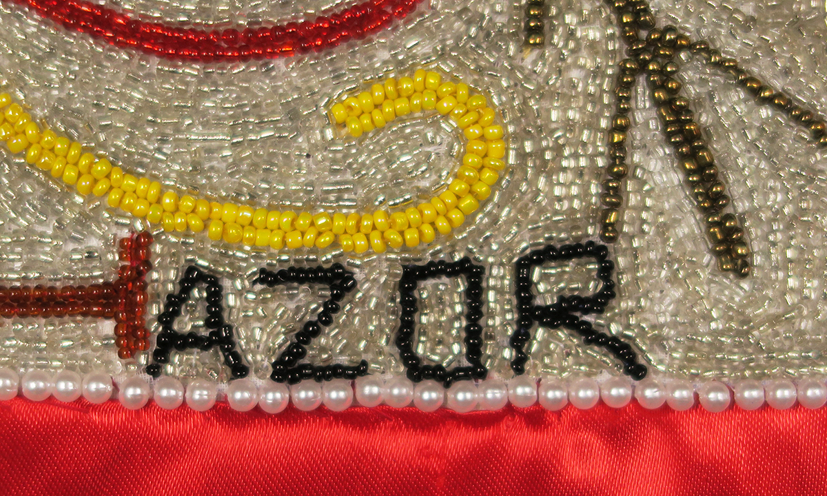 Erzulie Freda Beaded Vodou Flag