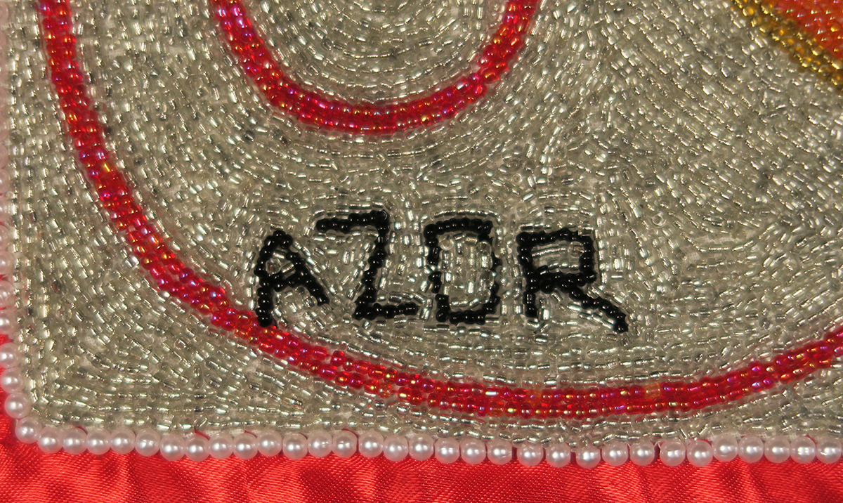 Erzulie Freda Beaded Vodou Flag