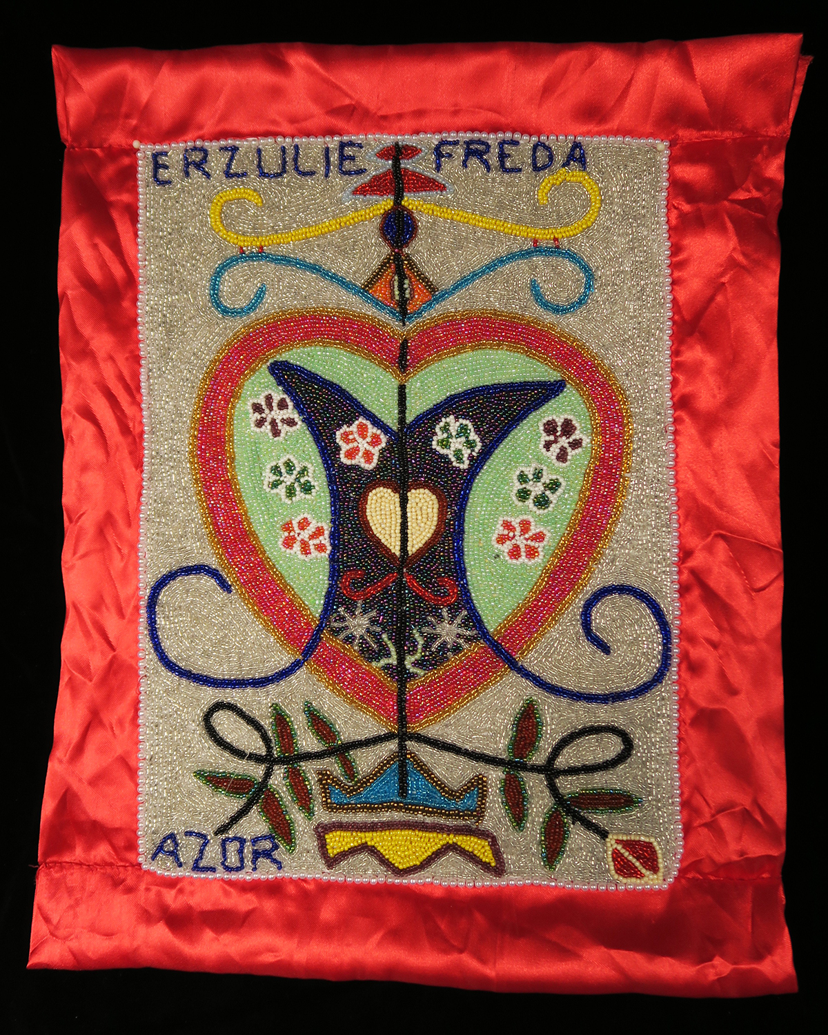 Erzulie Freda Beaded Vodou Flag