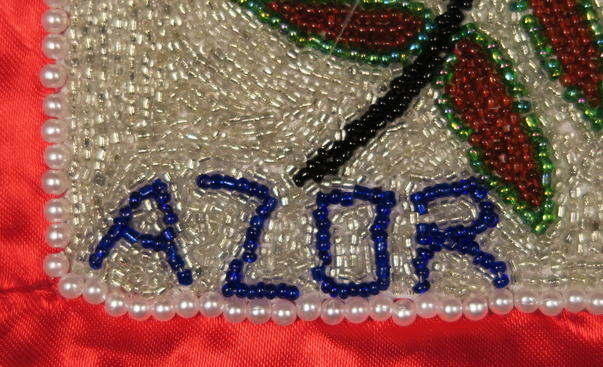 Erzulie Freda Beaded Vodou Flag