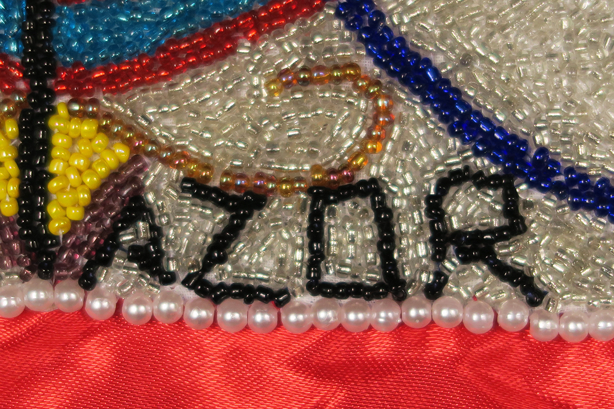 Erzulie Freda Beaded Vodou Flag