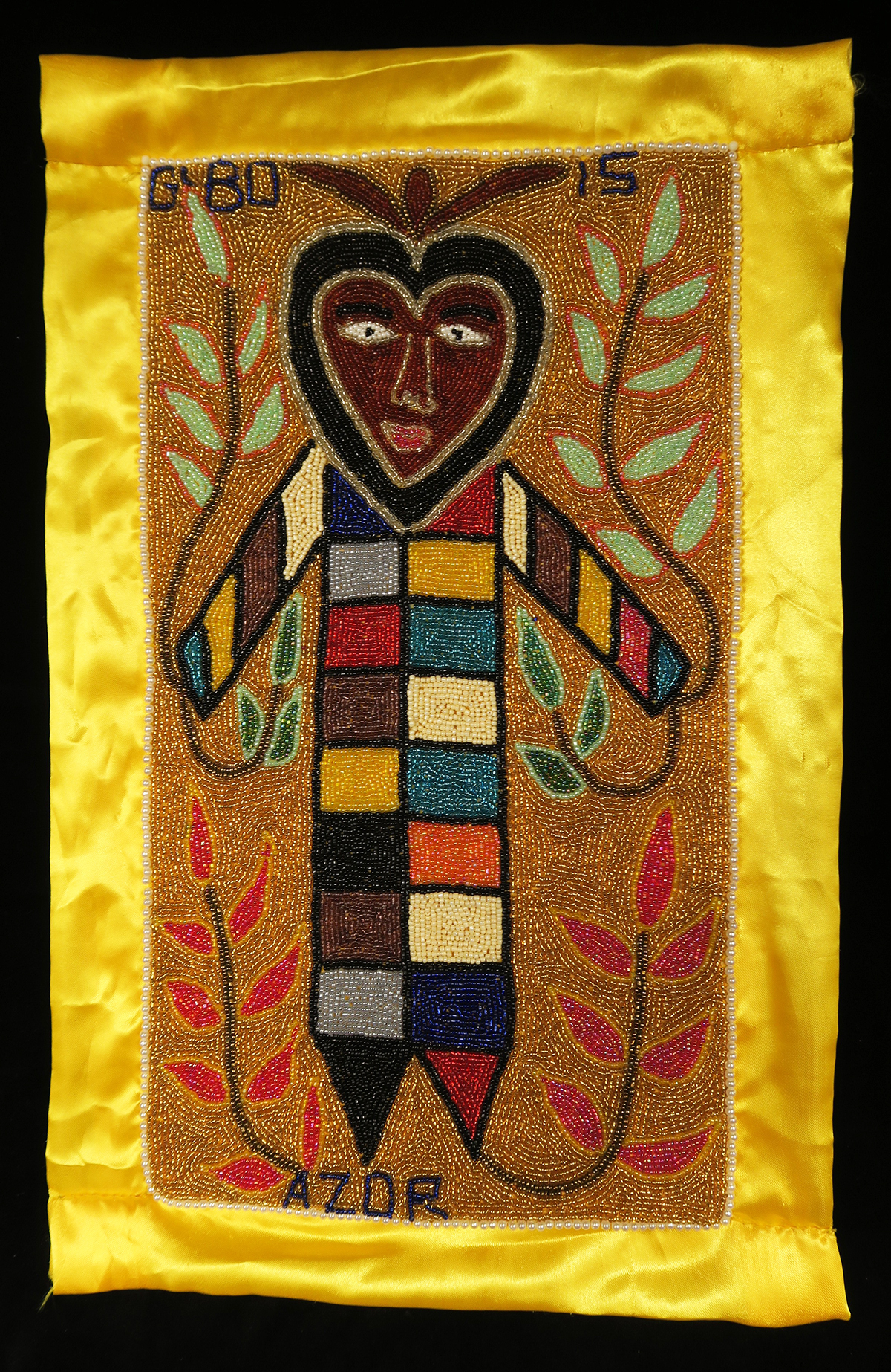 Gran Bois Beaded Vodou Flag