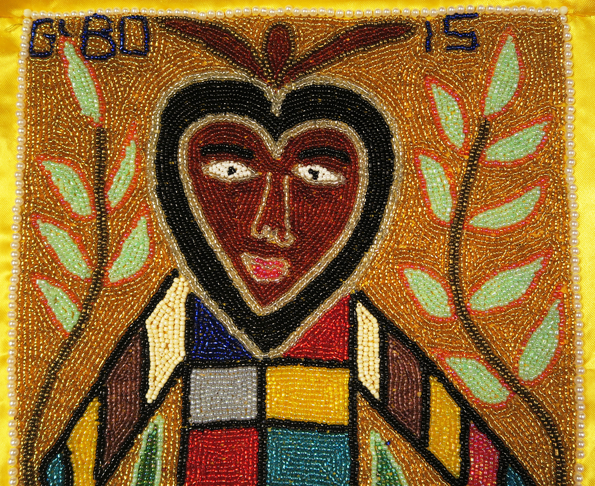 Gran Bois Beaded Vodou Flag