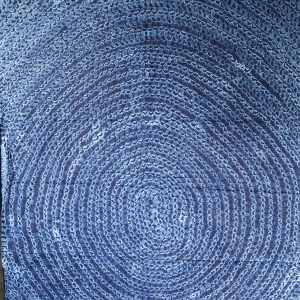  Yoruba Spiral "Adire Oniko" Indigo Tie-dye Cloth