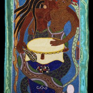 "Dambalah" Beaded Drapo Vodou (Vodou flag)
