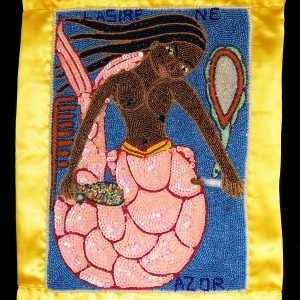 "La Sirene" Beaded Vodou Flag