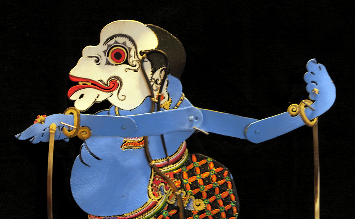 "Bagong" Clown ("Relax man") "Wayang Kulit" Javanese Shadow Puppet by Tri Suwarno