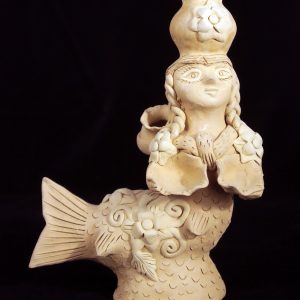 Vintage Figure of "La Sirena" with Pots