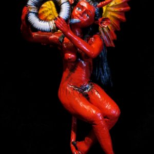 Devil with a Horn - retablo sculpture