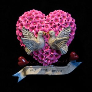 "Naci para Amarte" Retablo Heart Ornament
