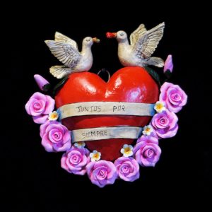 "Juntos por Siempre" Retablo Heart Ornament