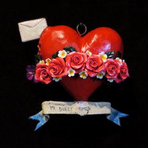 "Mi Dulce Amor" Retablo Heart Ornament