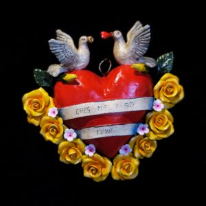 "Eres Mia y Soy Tuyo" Retablo Heart Ornament