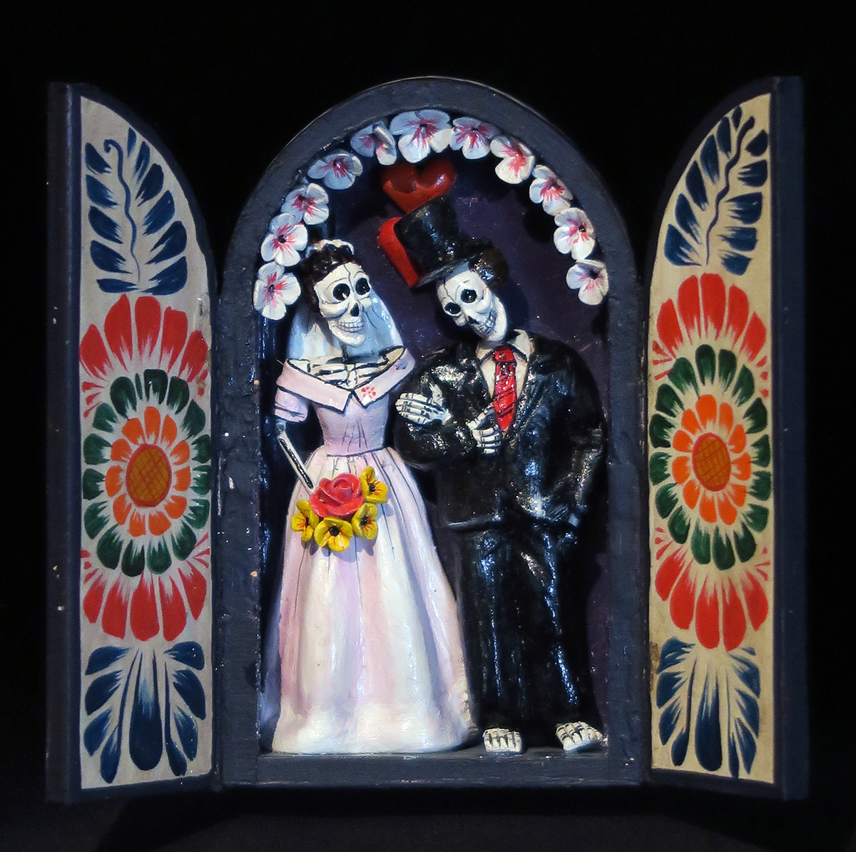 Novios Muertos (Wedding of the Dead) - Mini-Retablo