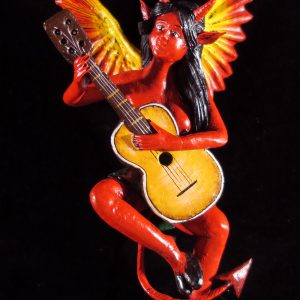 Diabla con Guitarra - retablo sculpture