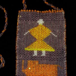 Woman and Elephant - Beaded Bag