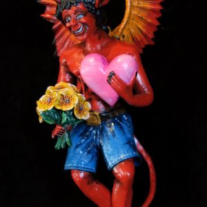 Diablo con Corazon - retablo figure