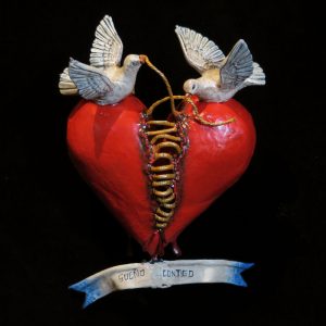 "Sueno Contigo" Retablo Heart Ornament