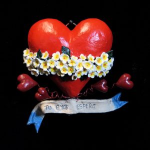 "Tu Amor Espero" Retablo Heart Ornament