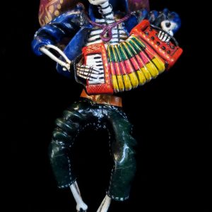 Accordion-player of the Dead - retablo figure