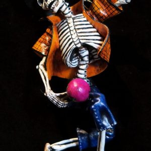 Calavera con maracas - retablo figure