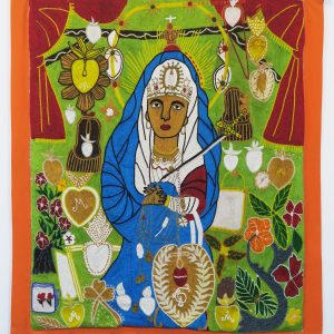 Erzulie Freda (Our Lady of Sorrows) Vodou flag