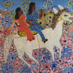 Two Riders on White Horse