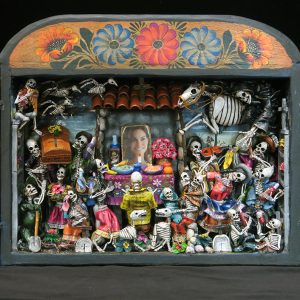 Party in the Cemetery - Day of the Dead Retablo (Version 17)
