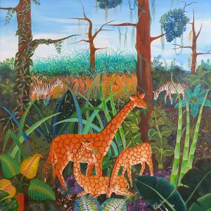 Giraffes in the Forest