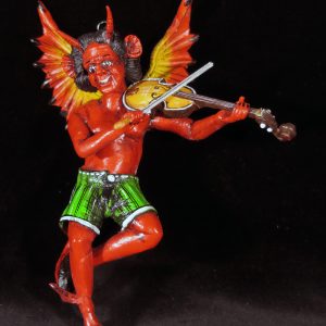 Diablo Fiddler - retablo sculpture