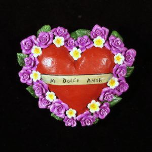 "Mi Dulce Amor" (My Sweet Love) Retablo Heart Ornament