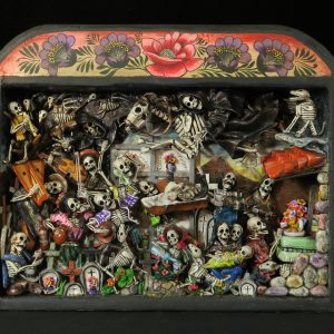 Party in the Cemetery - Day of the Dead Retablo (Version 18)