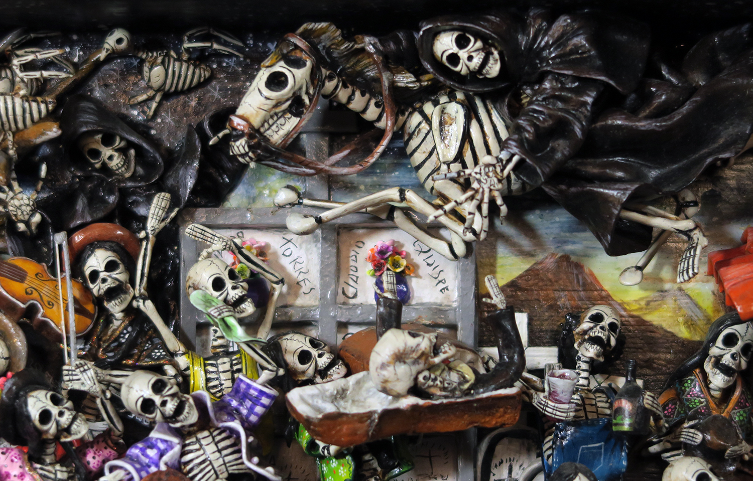 Party in the Cemetery - Day of the Dead Retablo (Version 18)