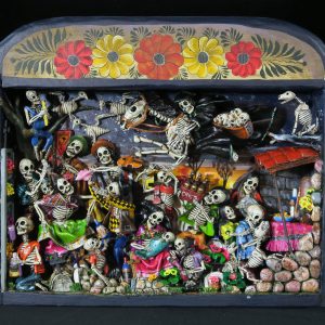 Party in the Cemetery - Day of the Dead Retablo (Version 19)