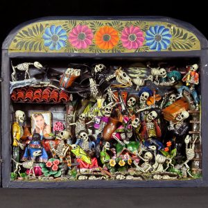 Party in the Cemetery - Day of the Dead Retablo (Version 20)