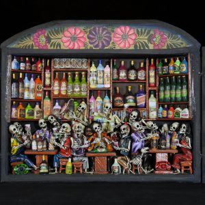 Cantina de los Muertos (Cantina of the Dead) Retablo (version 6)