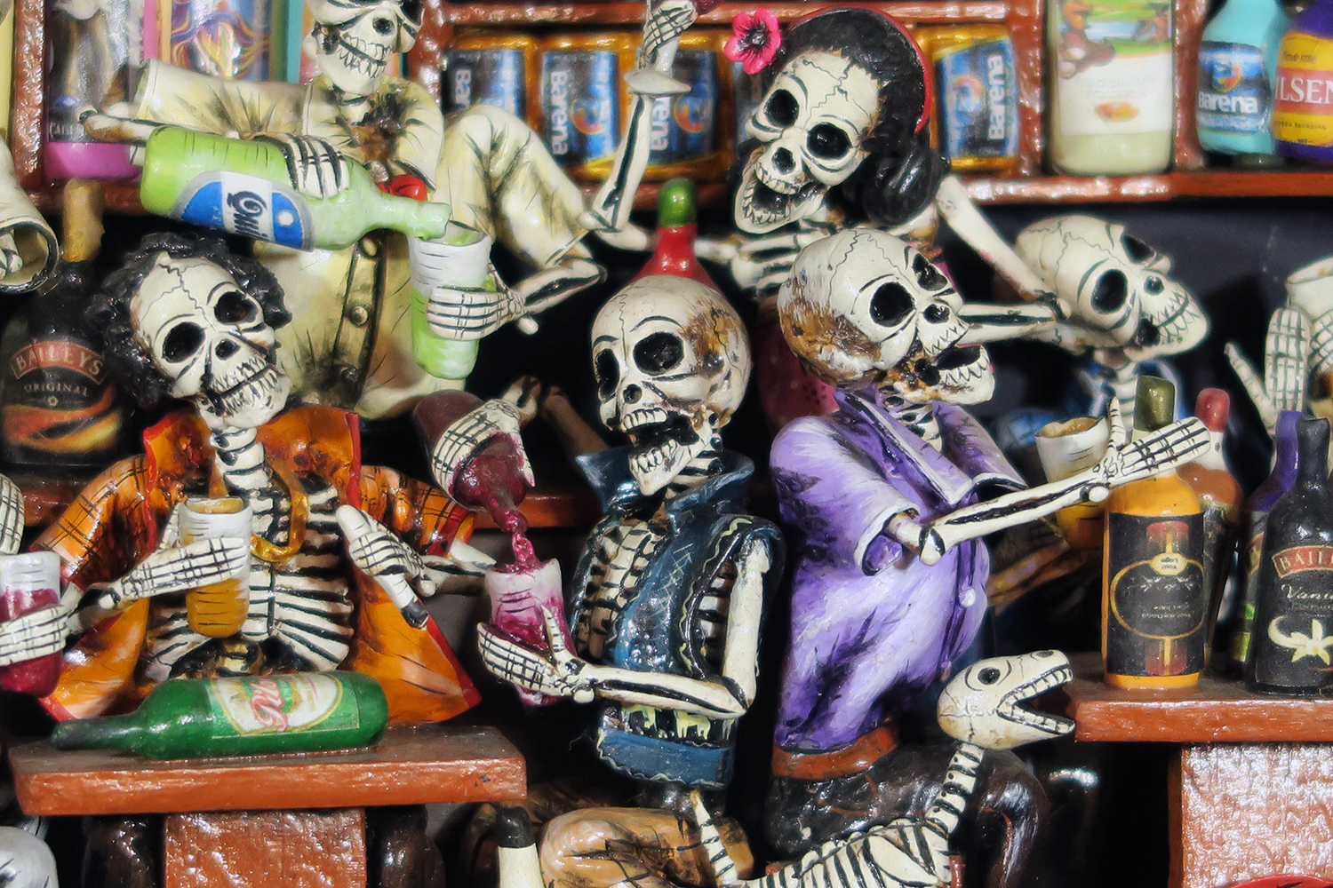 Cantina de los Muertos (Cantina of the Dead) Retablo (version 6)