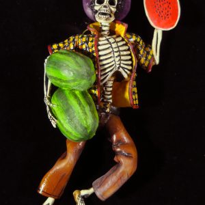 "Sandias del Muerte" (Watermelons of Death) - retablo figure