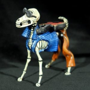 Calavera Rock-star Dog - Retablo Figure
