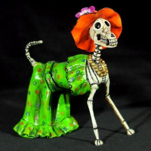 La Catrina Dog - Retablo Figure
