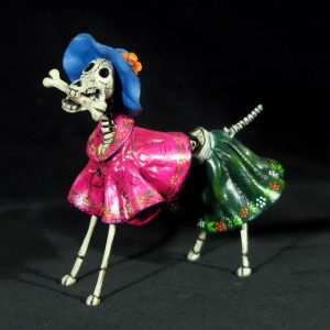 La Catrina Dog - Retablo Figure