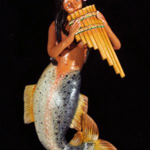 La Sirena with Panpipes - Retablo Ornament