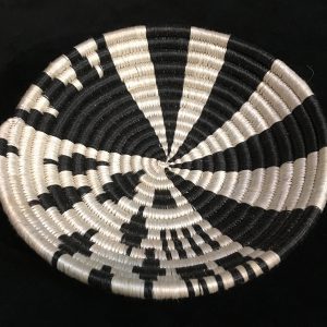 Small Black and White Abstract basket
