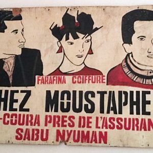 "Chez Moustaphe" Hairdresser Sign