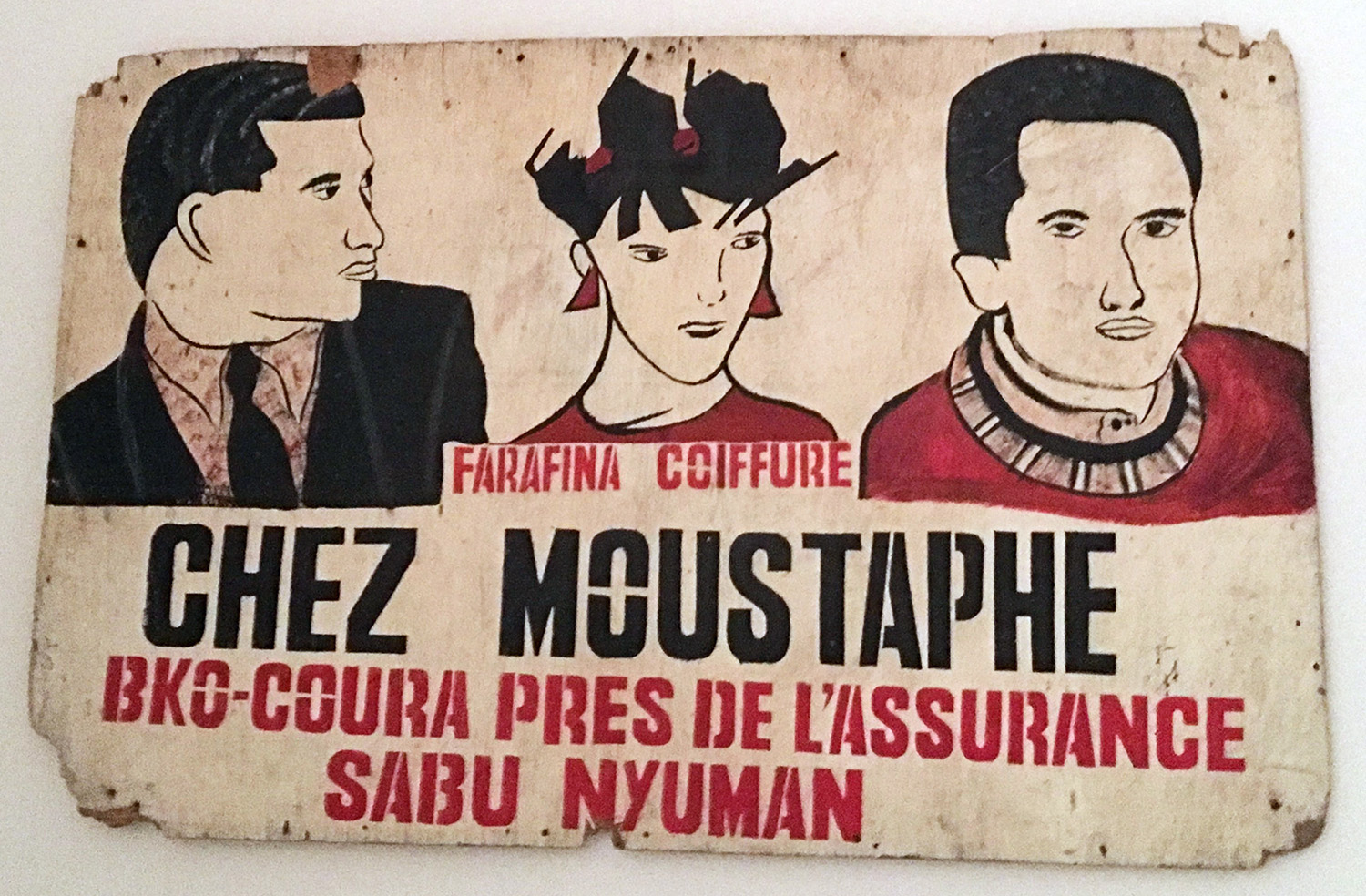 "Chez Moustaphe" Hairdresser Sign