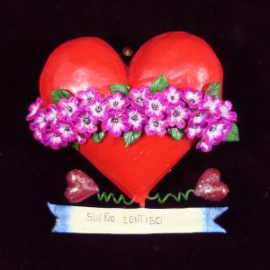 "Sueno Contigo" Retablo Heart Ornament