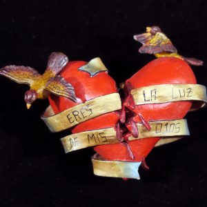 "Eres la Luz de mis Ojos" (You are the light of my eyes) Retablo Heart Ornament