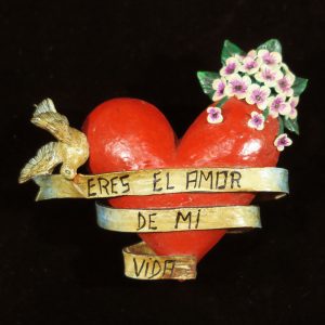 "Eres el Amor de mi Vida" (You are the love of my life) Retablo Heart Ornament