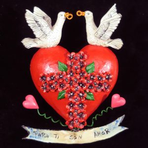 "Para Ti con Amor" (For you with love) Retablo Heart Ornament